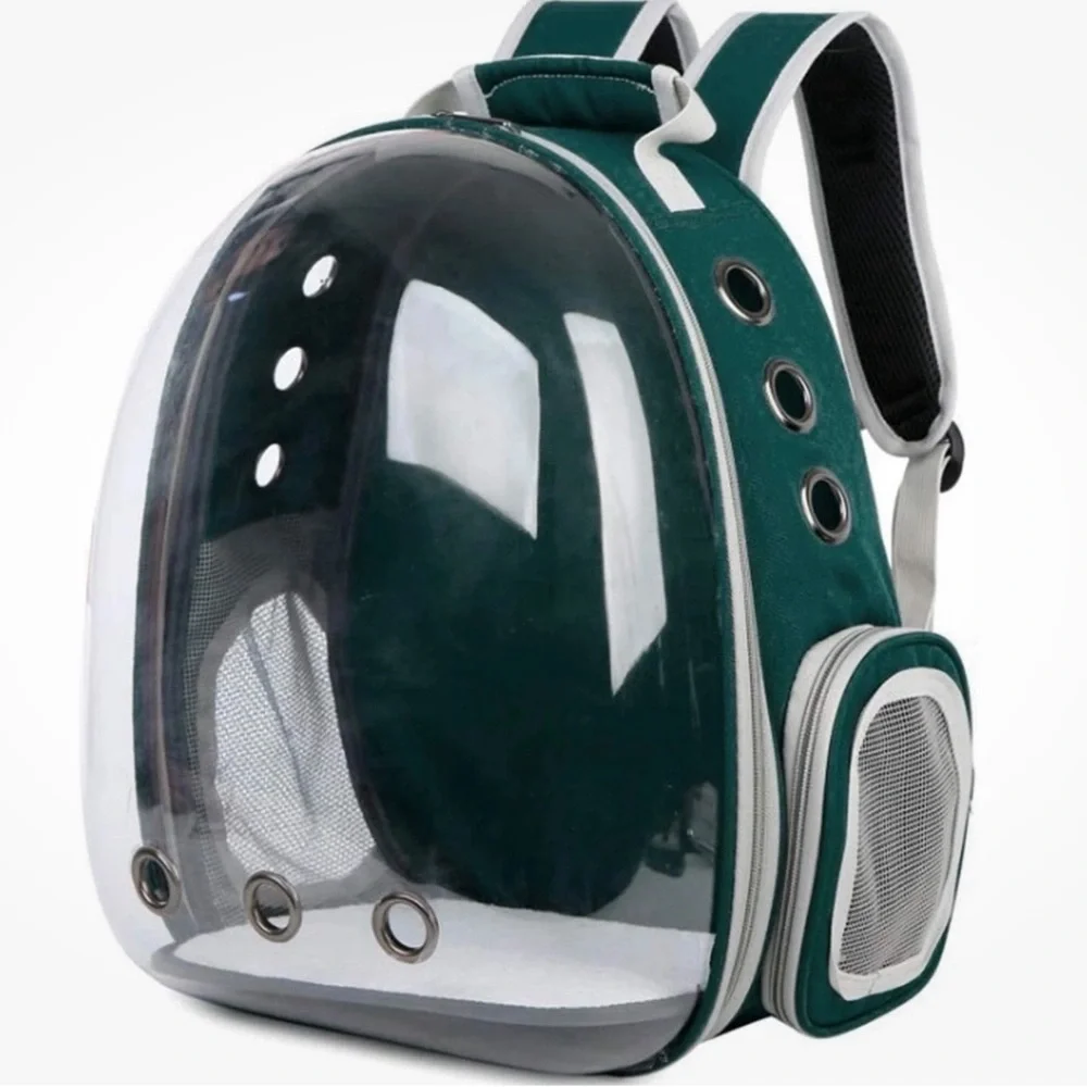 Green | New! Space Capsule Pet Carrier Backpack – For Small Cats & Dogs